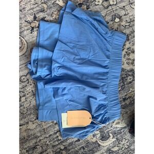 Blogilates Women's Blue Ruffle Short Athletic Skirt Inner Short Size S